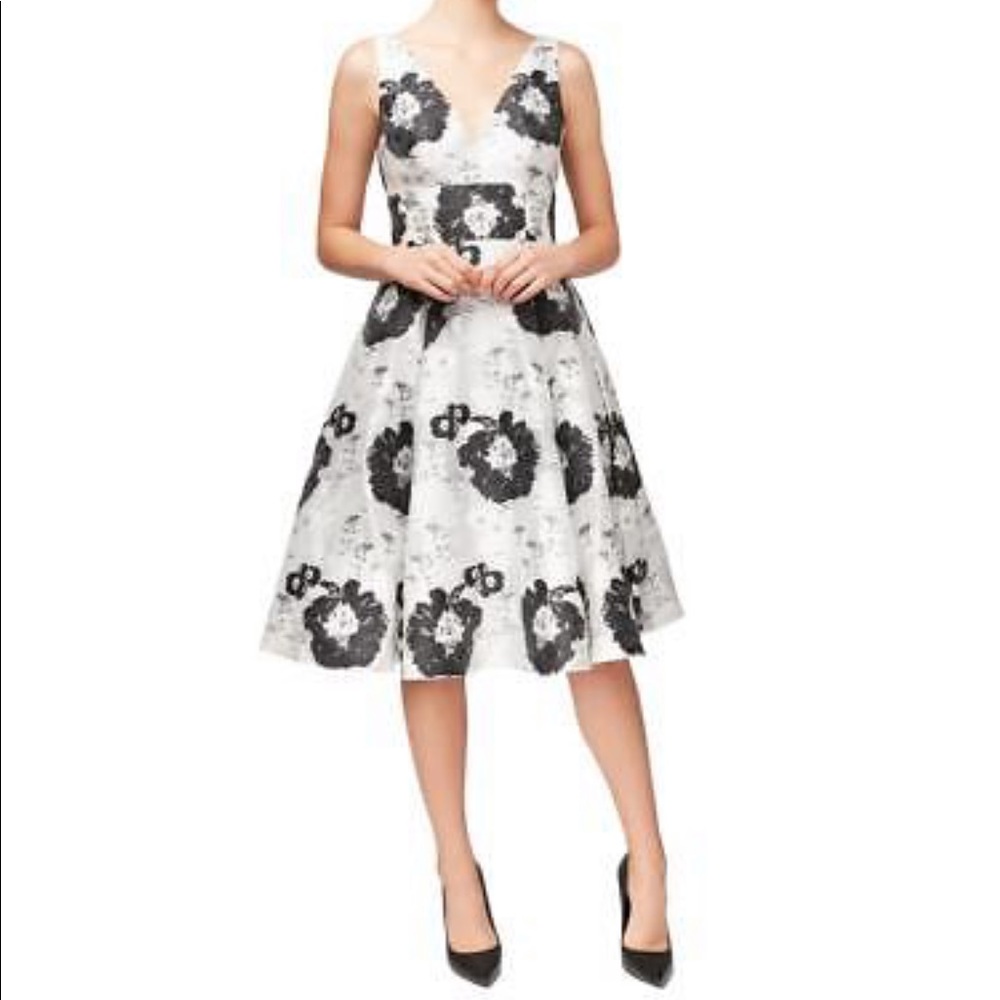 Betsey Johnson Black/White Floral Dress SZ 10